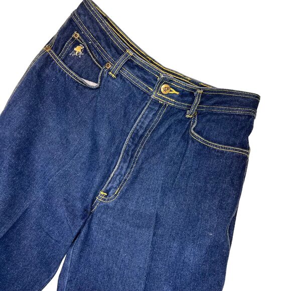 Vintage 80s New Orleans Jeans Vigoroso Denim Straight Leg High Waist Size 12/14 - Picture 6 of 13